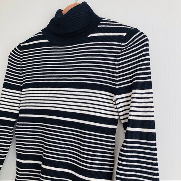 NWT Philosophy turtle neck striped sweater long sleeve ribbed - Picture 2 of 9